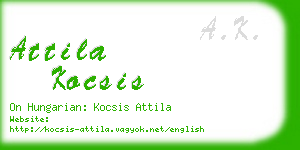 attila kocsis business card